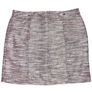 Ann Taylor LOFT Women's 14P Mini Skirt Tweed Look Shimmer